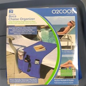 Boca chaise organizer blue O2COOL NWT perfect